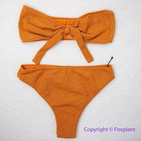 New! Set! In‎ Your Arms Free People Oceanic Bikini Top and bottom orange, size M - Picture 2 of 13